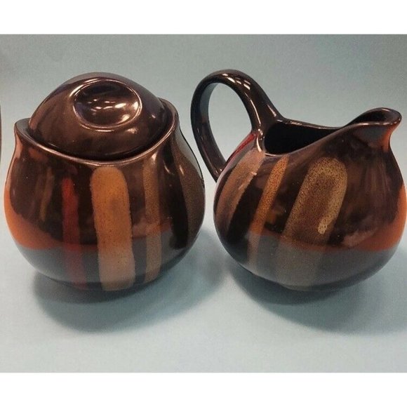Sango Avanti Black #4721 Creamer & Sugar Bowl with Lid Ceramic Pottery Set NWOT‎ - Picture 8 of 10